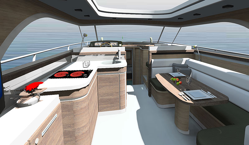 Motorboot Sneek wordt 8, 9 en 10 april 2016 gehouden op de watersportbedrijvenparken Woudvaart en ’t Ges. Een van de deelnemers, Aquanaut Yachting Holland aan de Selfhelpweg op bedrijvenpark Woudvaart, presenteert haar nieuwe Majestic Line naar een ontwerp van Jan Piet Bakker. De werf denkt met de Majestic een grote groep watersporters aan te spreken en bouwt meteen twee uitvoeringen: de 1300 OC met open kuip, en de 1300 AC met achterkajuit. Later volgen 1150 en 1500. Technische gegevens 1300 serie: (lxbxd) Lengte: 13,15 (over alles); breedte: 4,50; diepgang: 1,15 meter; kruiphoogte 3,00 meter, waterverplaatsing 17 t, motorisering Perkins M150 Ti, CE-certificering B. Prijs vanaf € 369.890. 