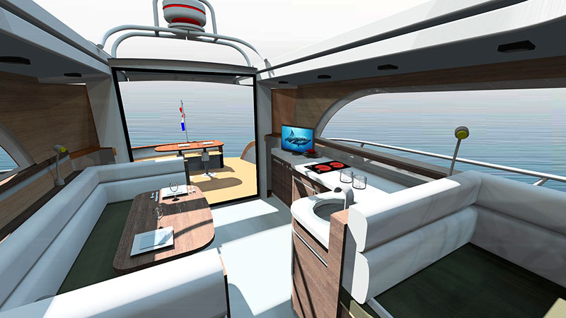 Motorboot Sneek wordt 8, 9 en 10 april 2016 gehouden op de watersportbedrijvenparken Woudvaart en ’t Ges. Een van de deelnemers, Aquanaut Yachting Holland aan de Selfhelpweg op bedrijvenpark Woudvaart, presenteert haar nieuwe Majestic Line naar een ontwerp van Jan Piet Bakker. De werf denkt met de Majestic een grote groep watersporters aan te spreken en bouwt meteen twee uitvoeringen: de 1300 OC met open kuip, en de 1300 AC met achterkajuit. Later volgen 1150 en 1500. Technische gegevens 1300 serie: (lxbxd) Lengte: 13,15 (over alles); breedte: 4,50; diepgang: 1,15 meter; kruiphoogte 3,00 meter, waterverplaatsing 17 t, motorisering Perkins M150 Ti, CE-certificering B. Prijs vanaf € 369.890. 