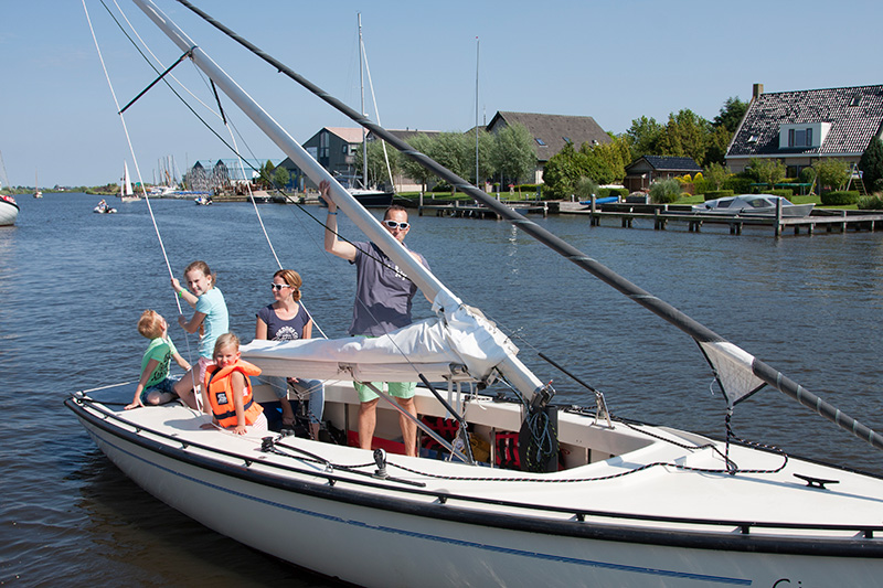 Fameuze optie: Hoora’s unieke mastbalanceersysteem op basis van een krachtige gasveer waardoor het strijken en oprichten van de mast een fluitje van een cent is voor één persoon.