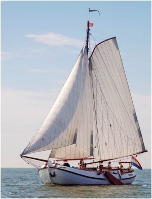 Lemsteraak Vrouwe Franciska 10-12 Personen, boegschroef, haven Makkum